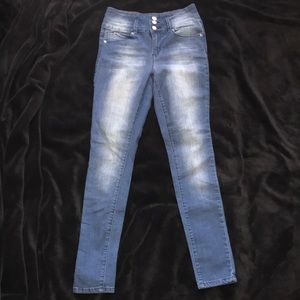 YMI highwaist skinny blue jeans sz 9